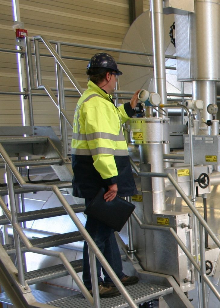 inspectie van stoominstallatie