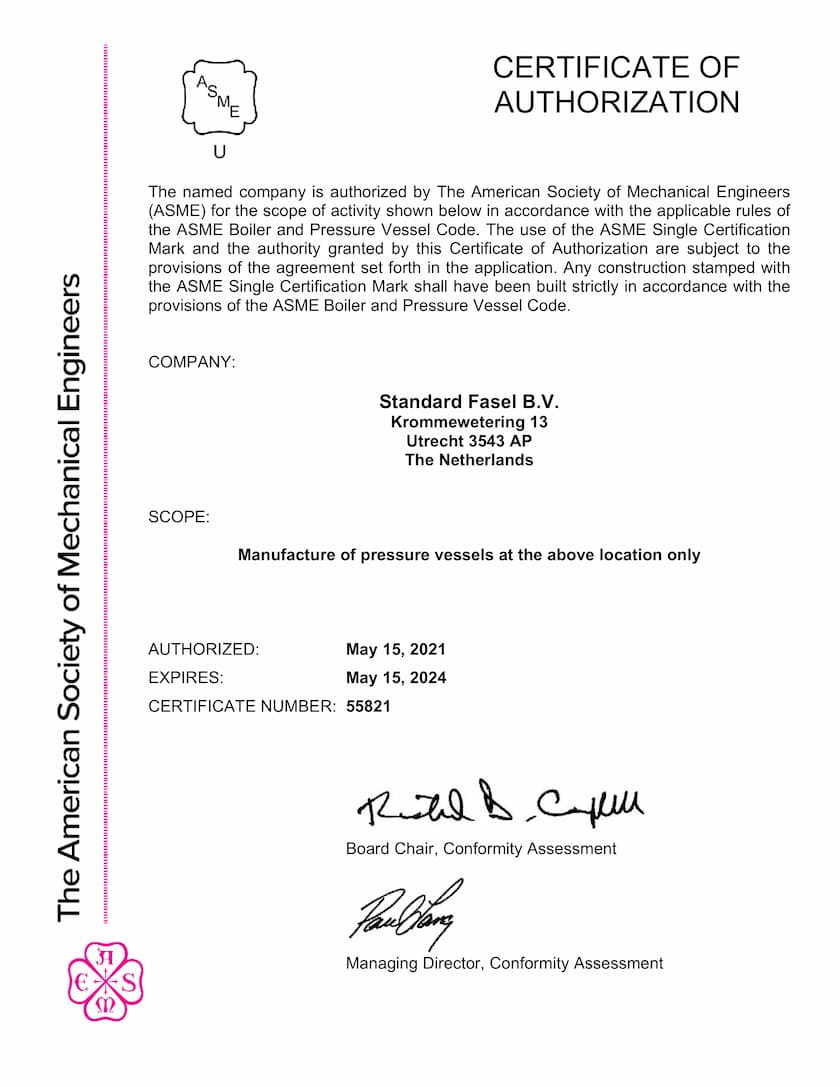 ASME U valid may 15 2024 ASME U valid may 15 2024