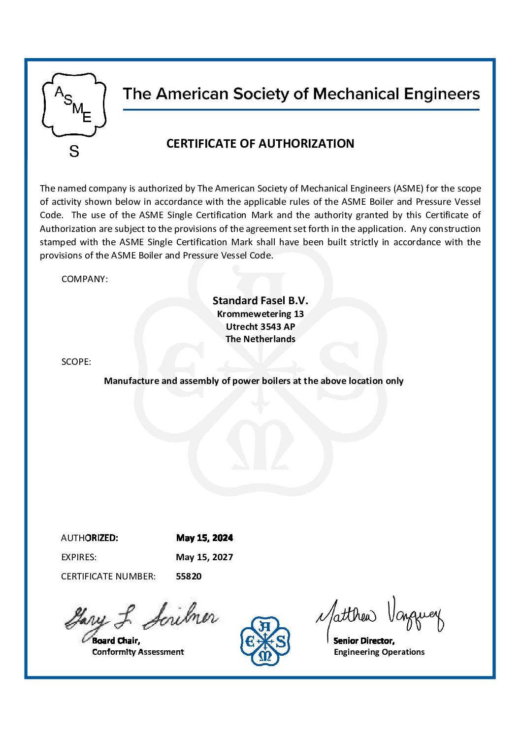 ASME S Stamp valid may 15 2027 ASME S Stamp valid may 15 2027 pdf
