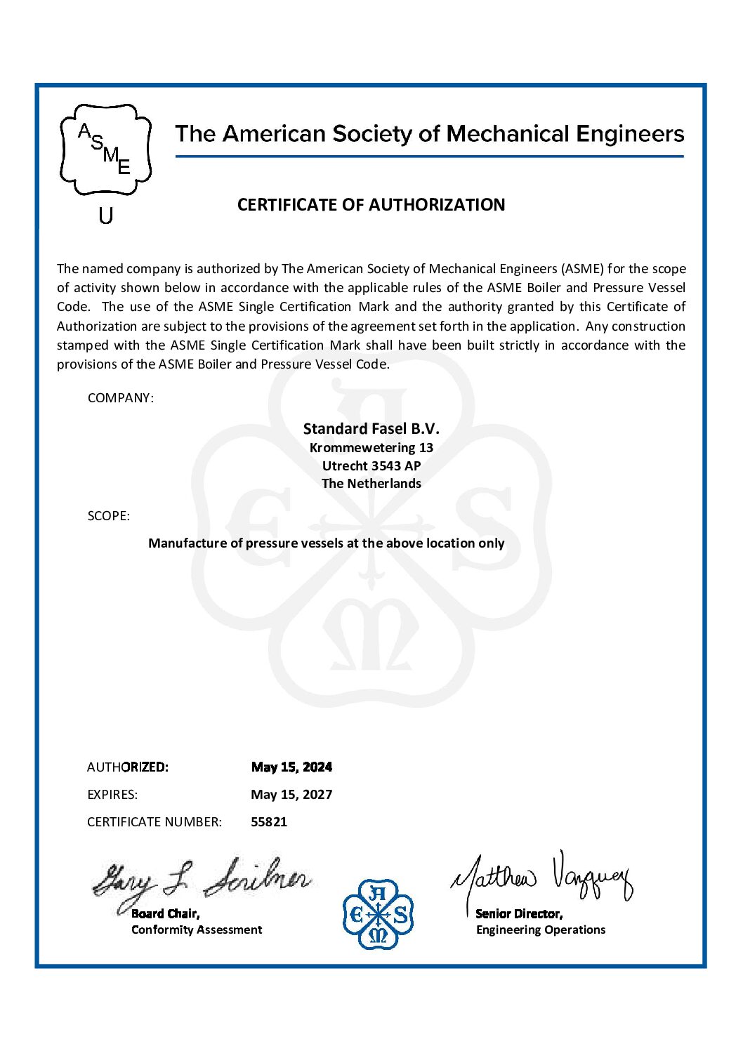 ASME U Stamp valid may 15 2027 ASME U Stamp valid may 15 2027 pdf